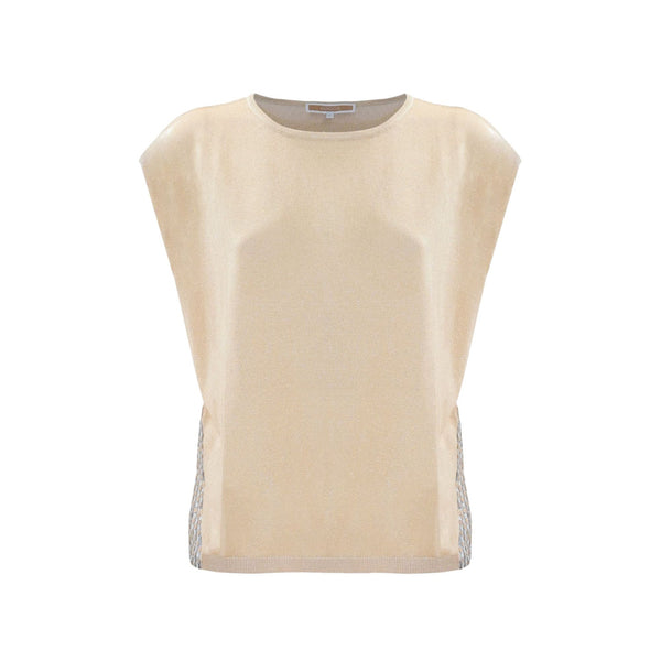 KOCCA Blusa Blusa Donna in maglia con paillettes Oro P24-KOCCAMARAURARI-40617-XS - Francavilla Moda